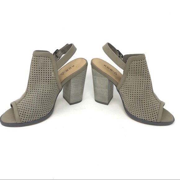 Kelsi Dagger Goya Peep Toe Slingback Heels 6 - Picture 3 of 8